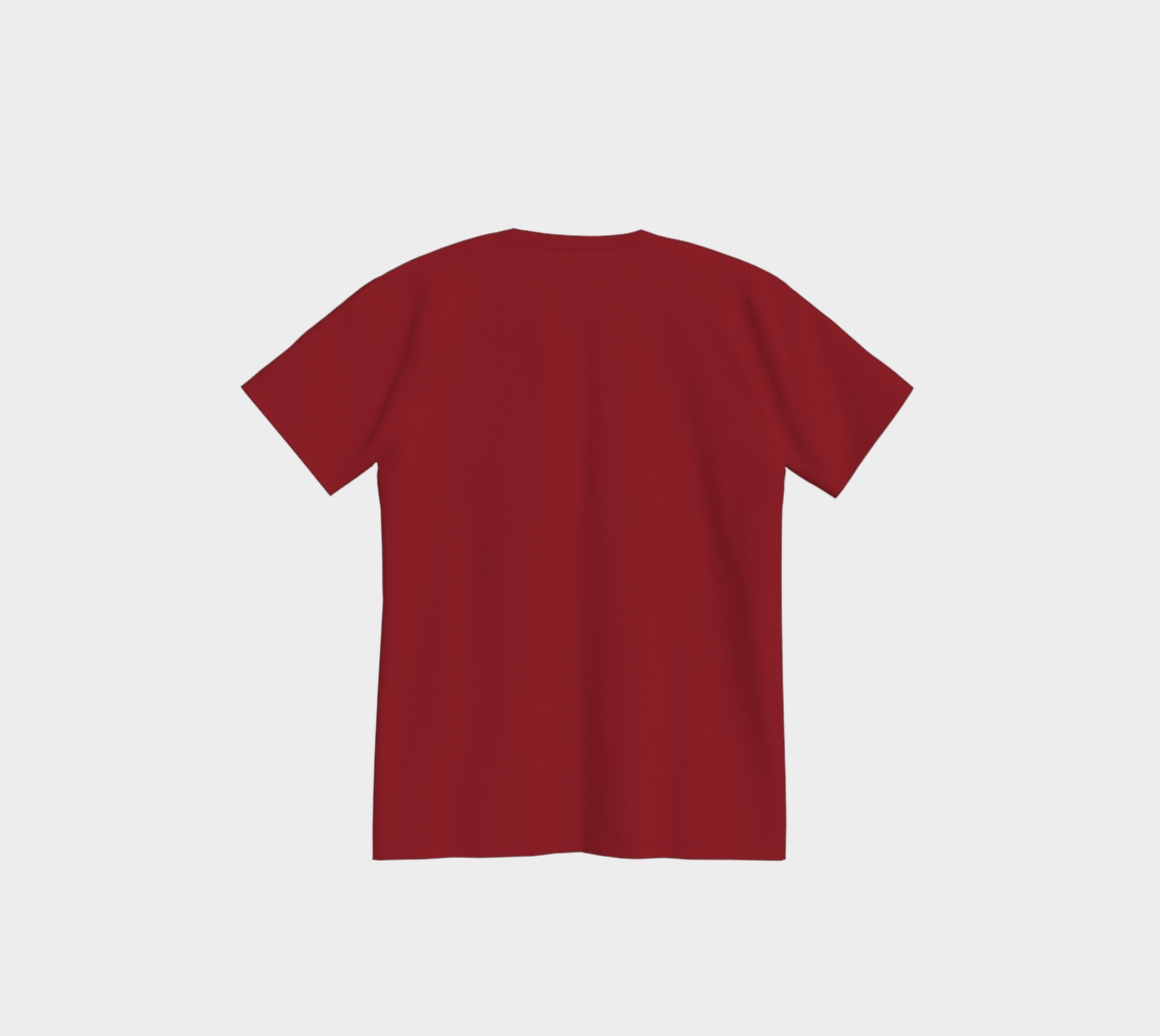 T-shirt - Bête de Chasse - Rouge Canva - logo blanc