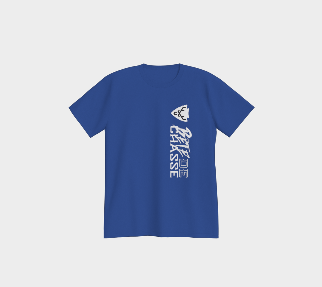 T-shirt - Bête de Chasse - Style1 - Bleu - logo blanc