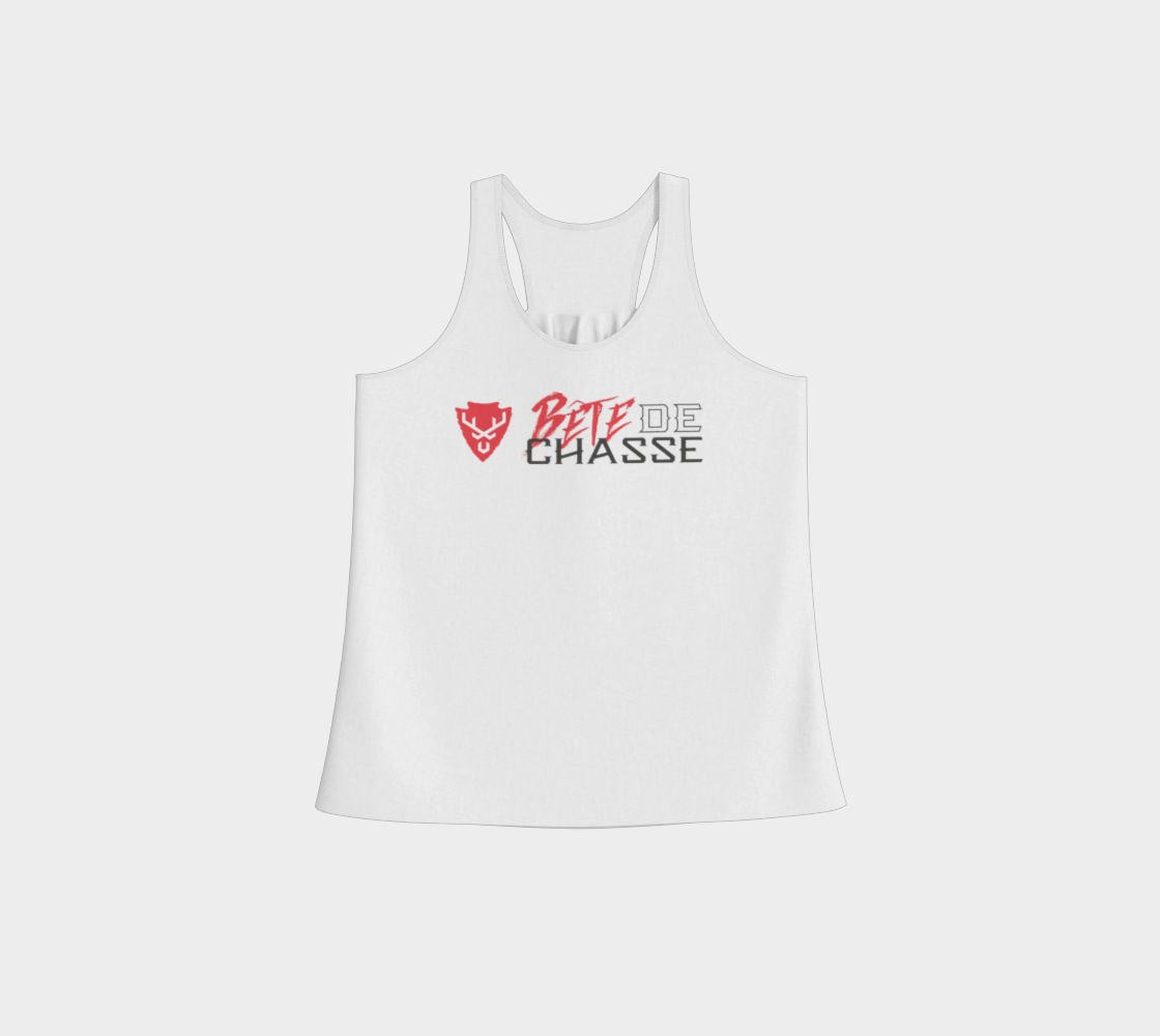 Camisole relax - Bête de Chasse - Blanche - Logo RN