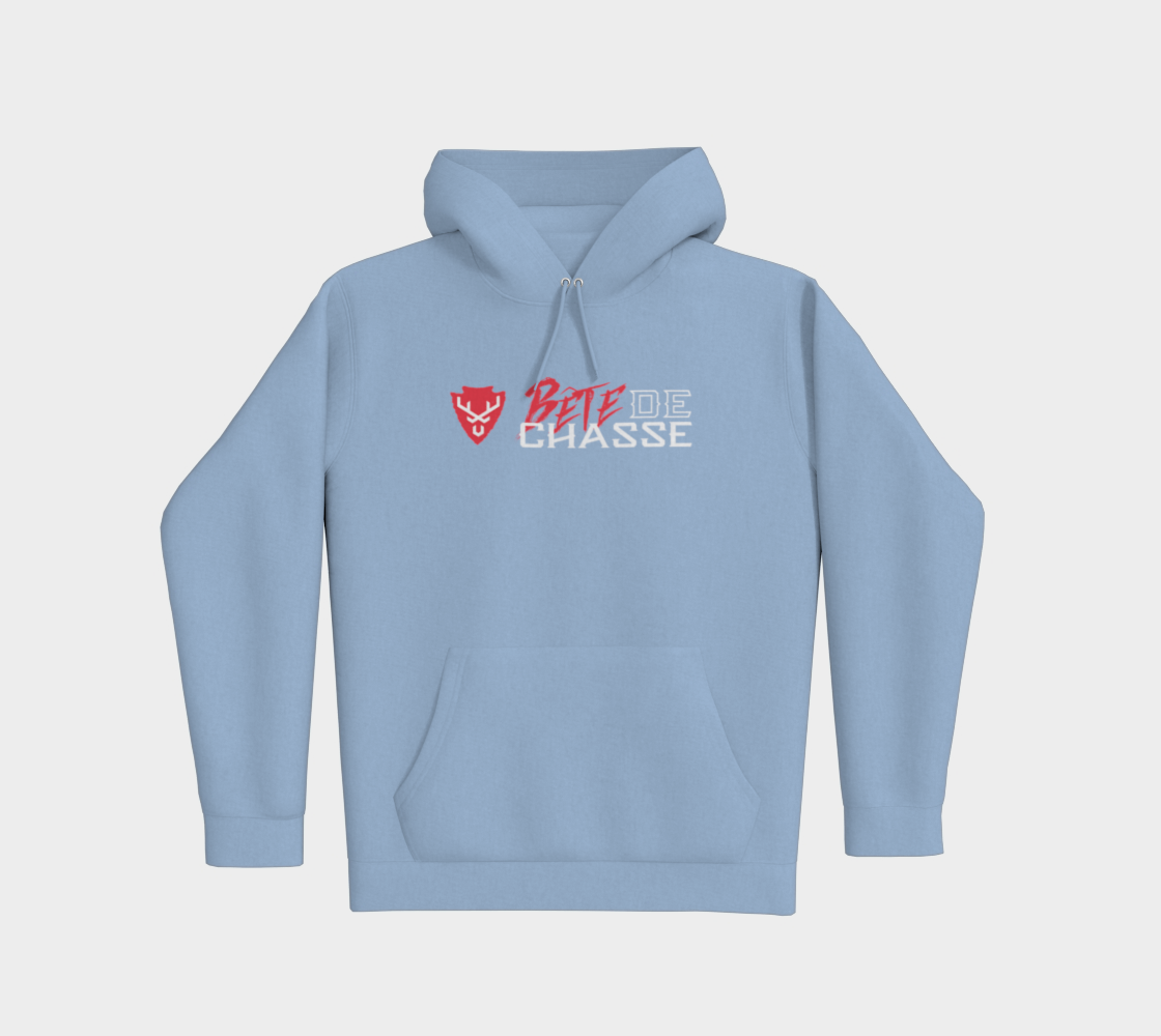 Hoodies - Bête de Chasse - Bleu poudre - logo RB