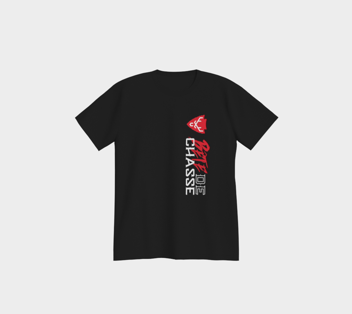T-shirt - Bête de Chasse - Style 1- Noir - logo RB