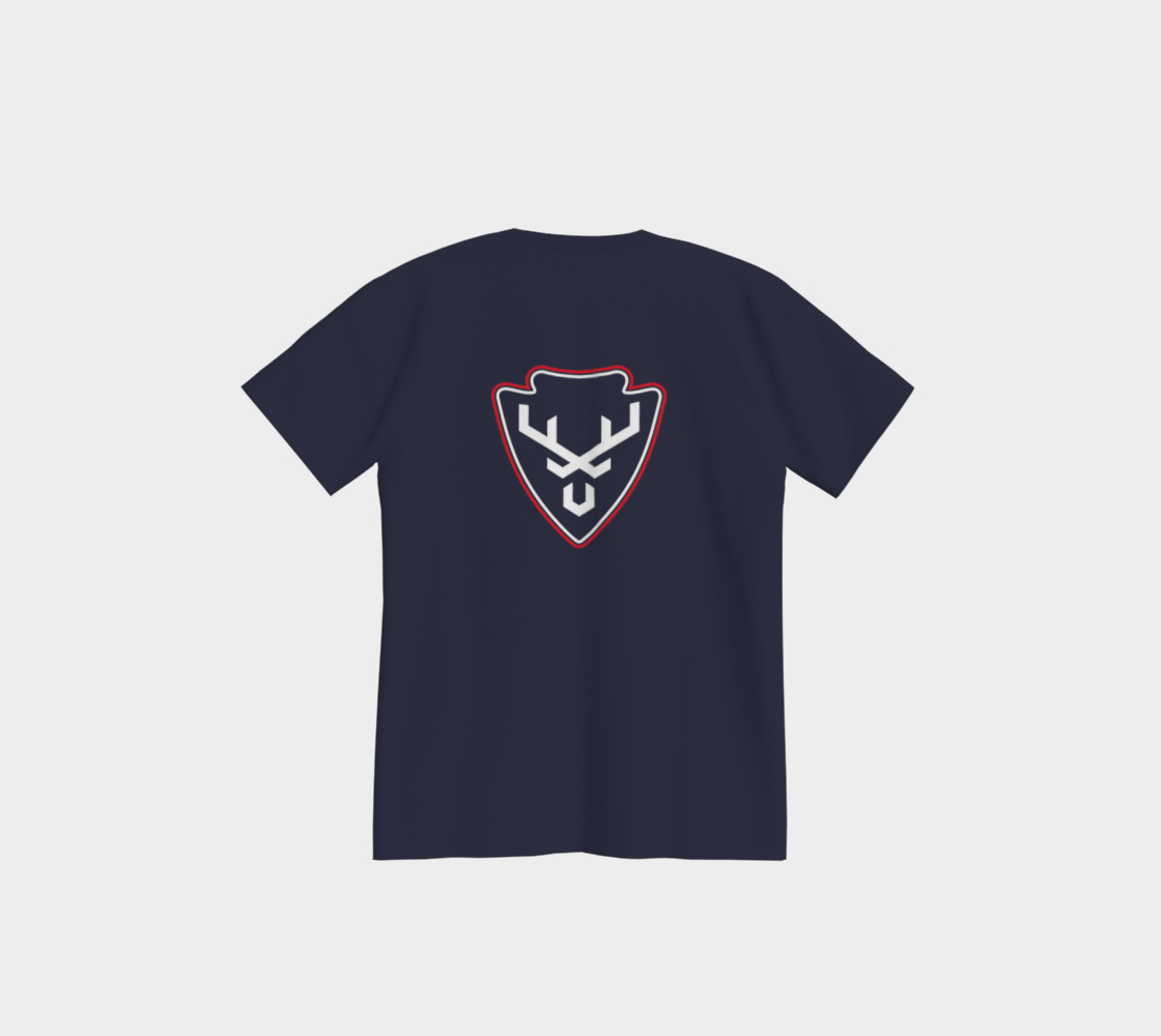 T-Shirt - Bête de chasse - 2 côtés - bleu marin - Logo RB