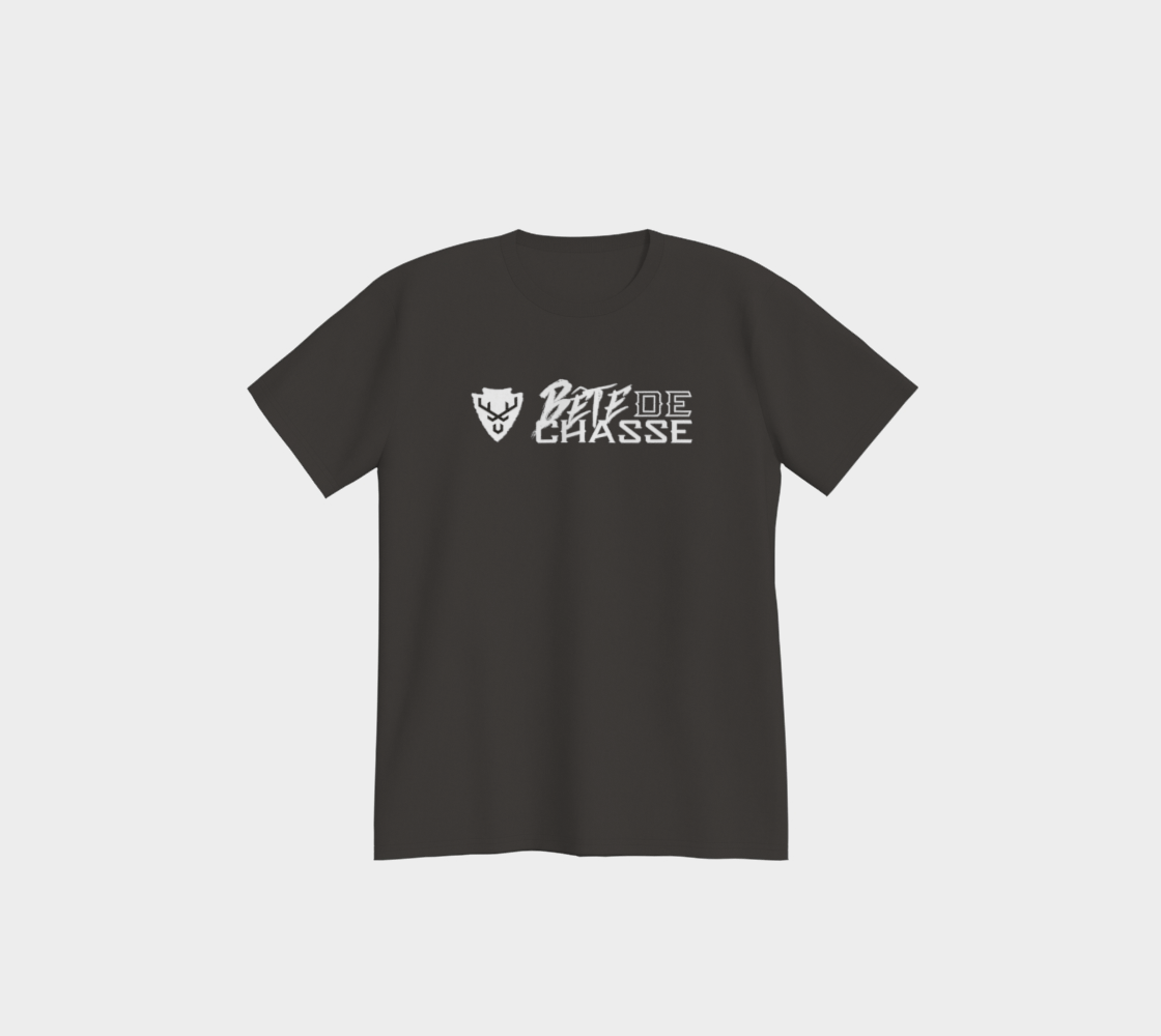 T-shirt - Bete de Chasse - Gris fonce - logo blanc