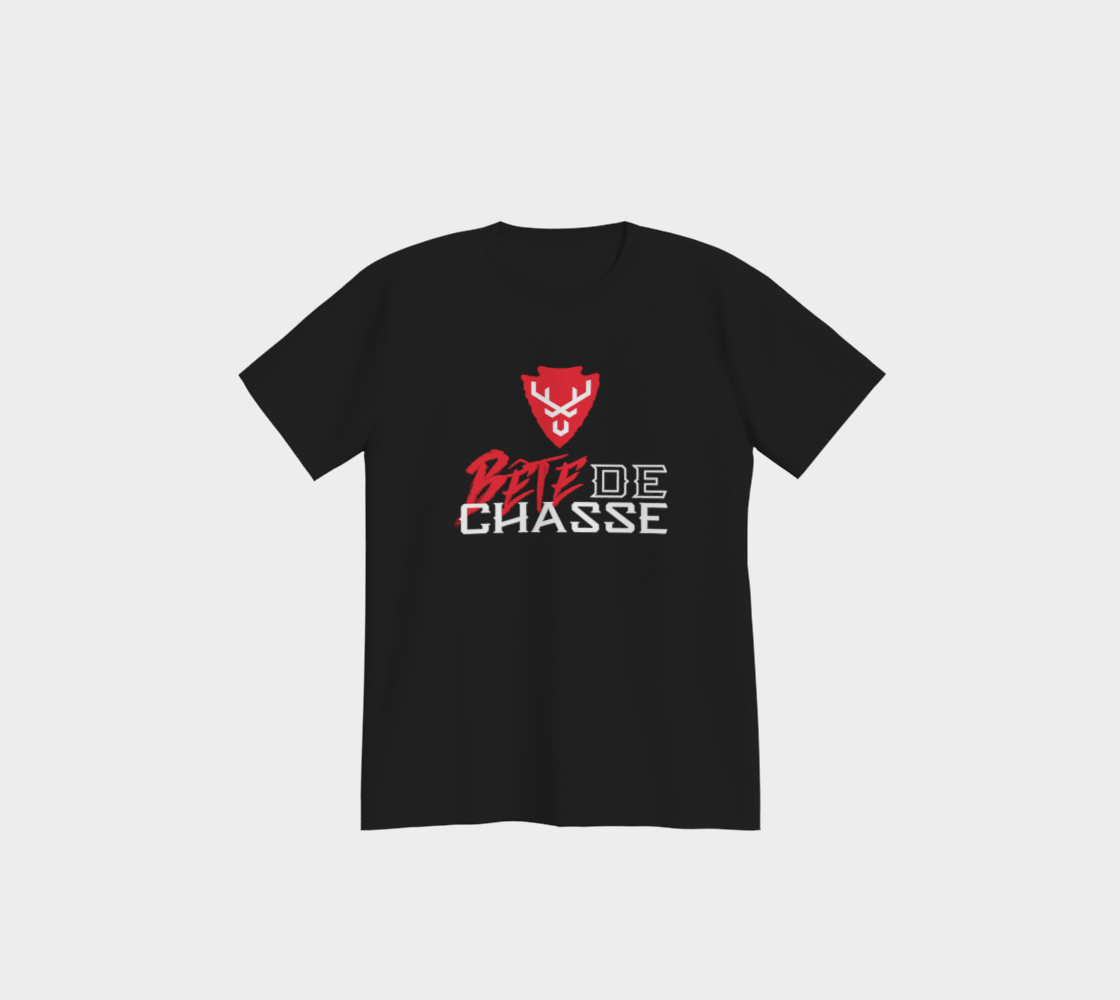 T-shirt - Bête de Chasse - Noir - logo RB