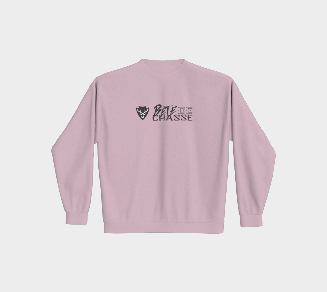 Coton ouaté - Bête de Chasse - Rose - logo noir