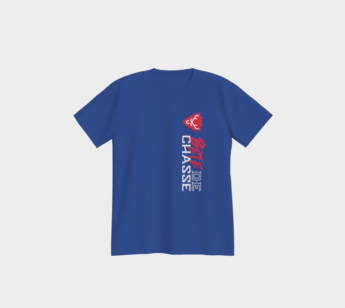 Tshirt - Bête de Chasse - Style1- Bleu - logo RB