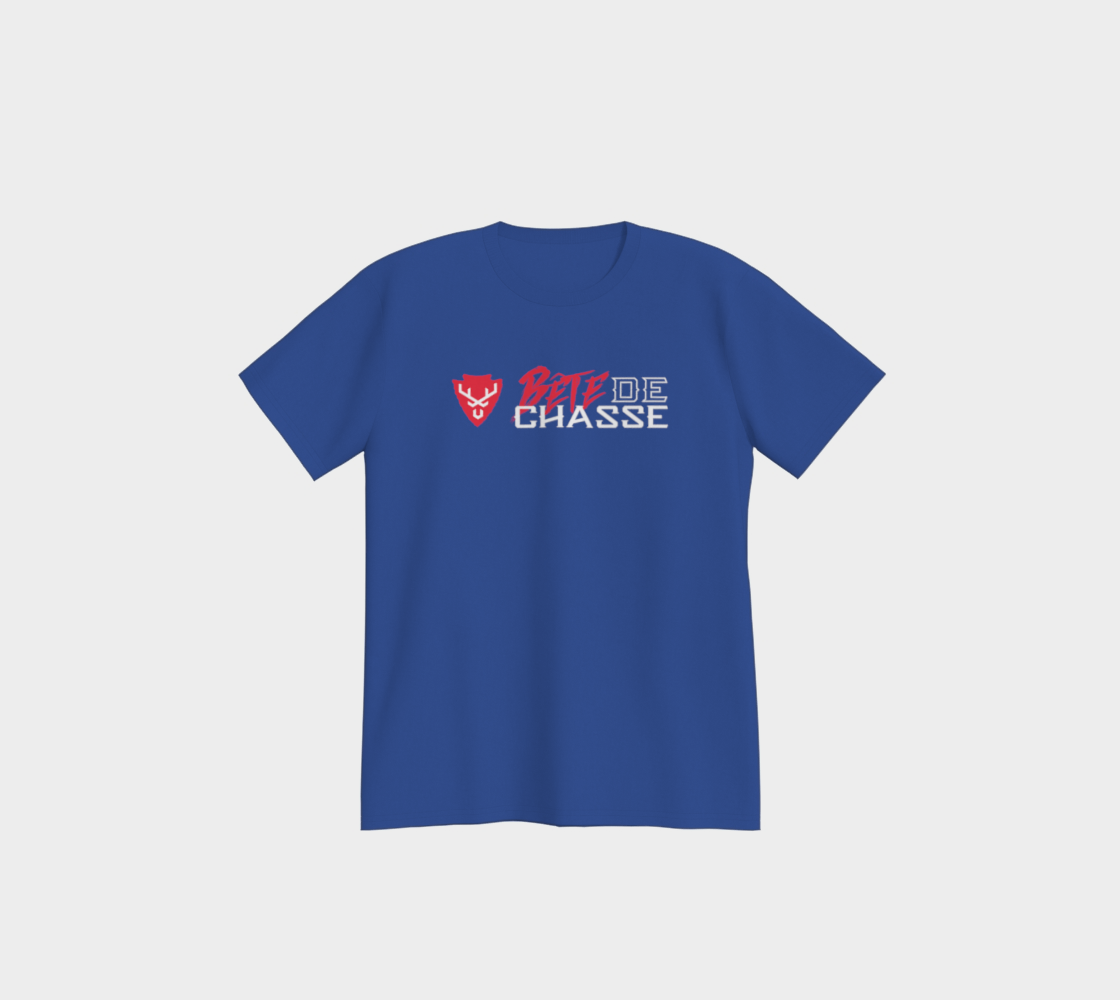 T-shirt - Bête de Chasse - Bleu - logo RB