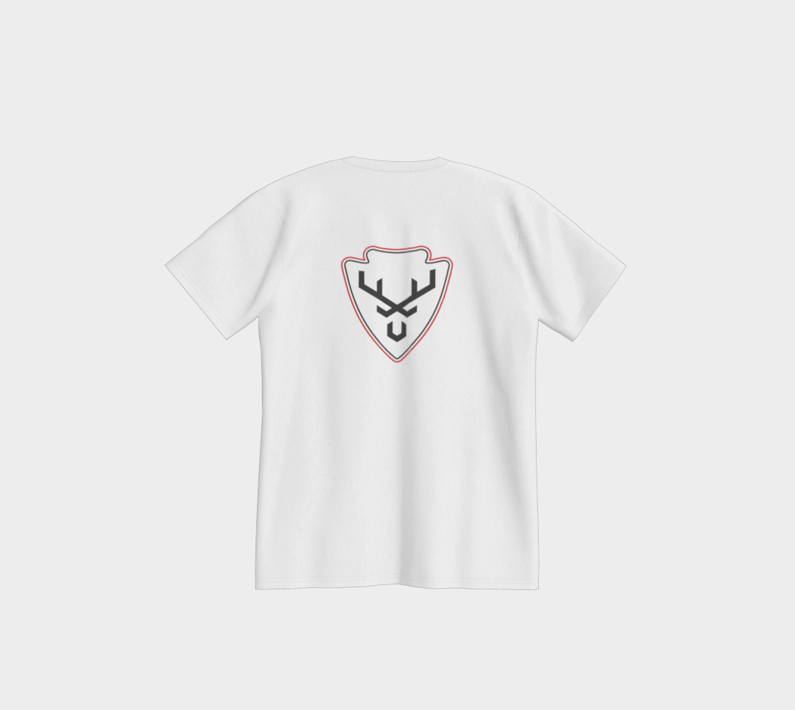 T-shirt - Bête de chasse - 2 cotés - blanc - logo NR