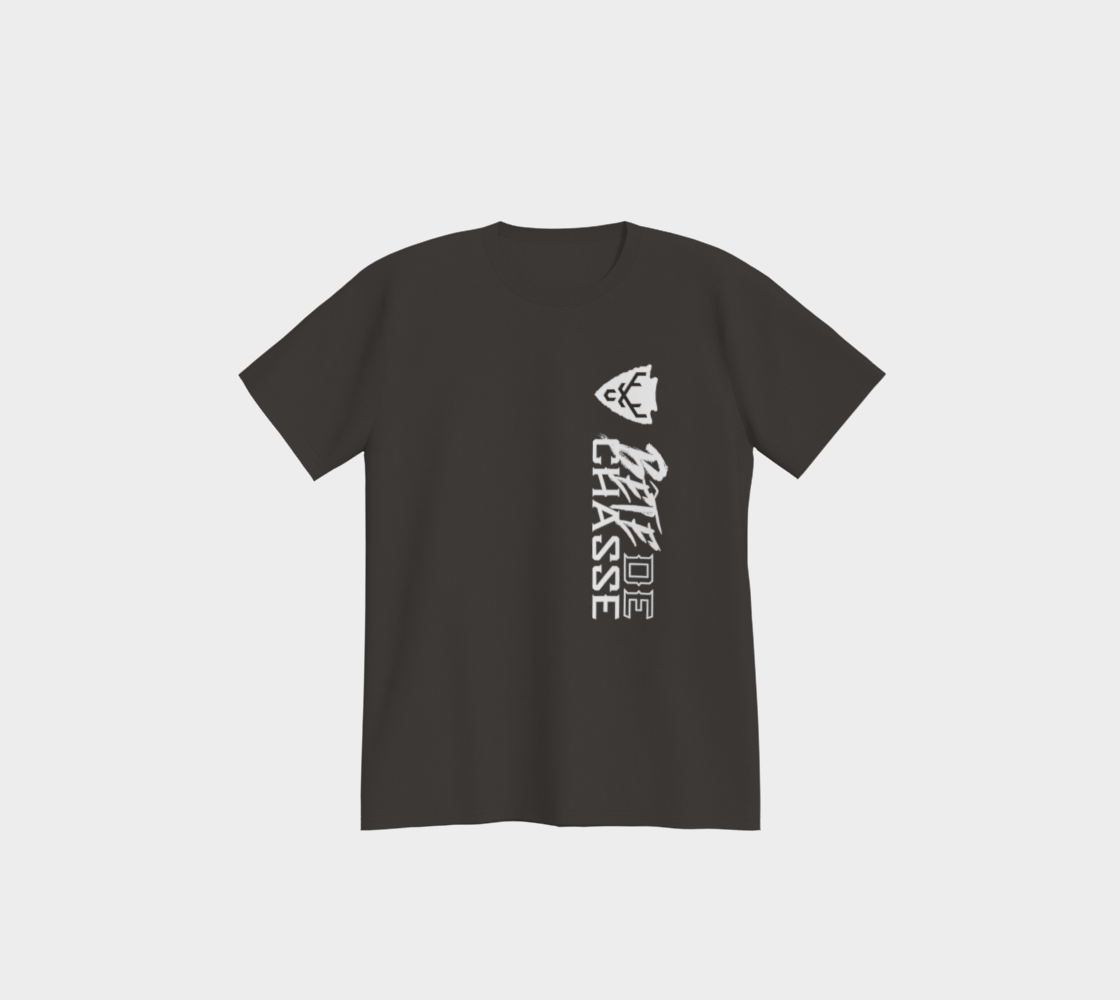 T-shirt - Bête de Chasse - Style1 - Girs fonce - logo blanc