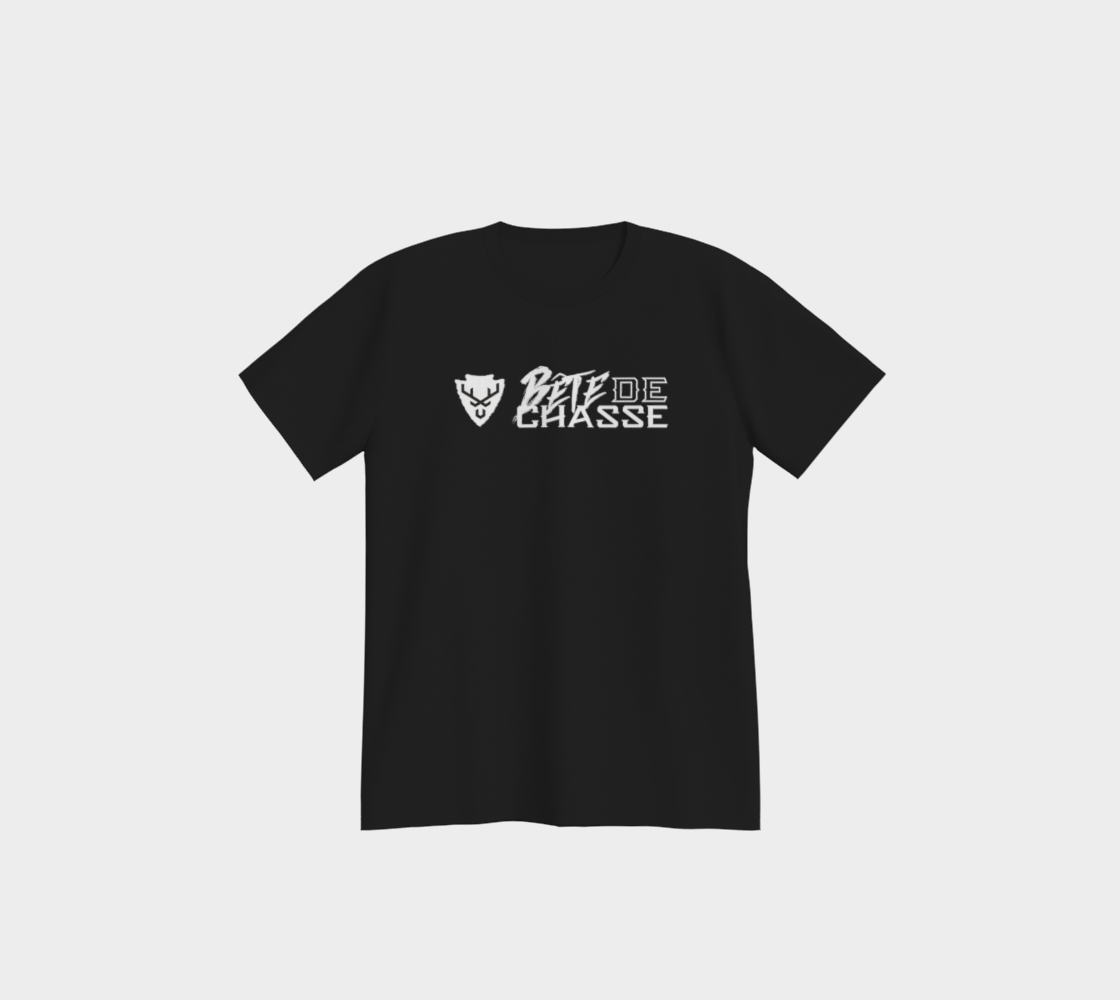 T-shirt - Bête de Chasse - Noir - logo blanc