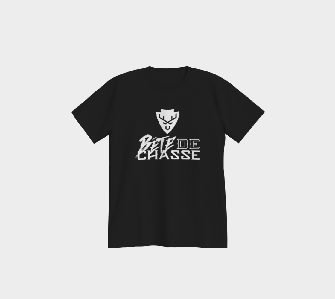 T-shirt - Bête de Chasse - Noir - logo blanc