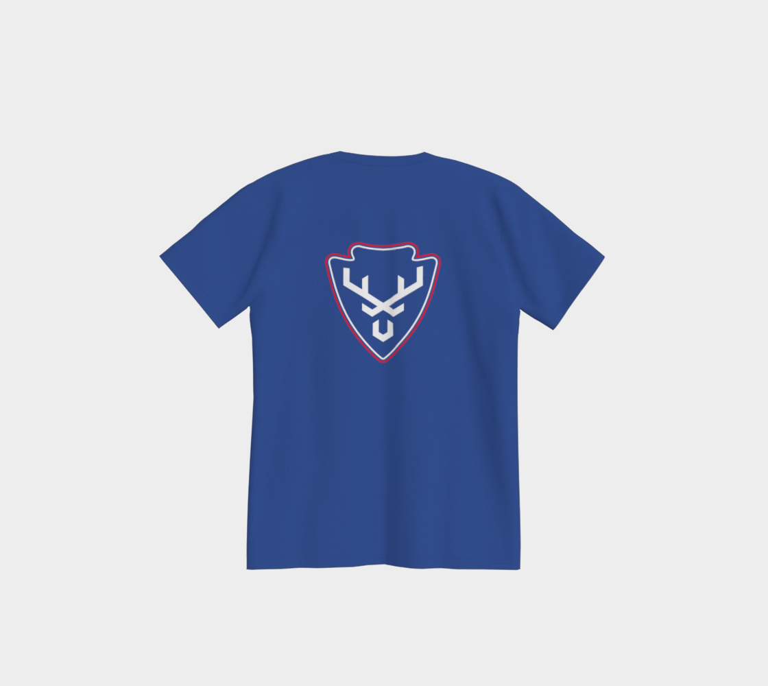 T-Shirt - Bête de chasse - 2 cotés - bleu royal - Logo RB