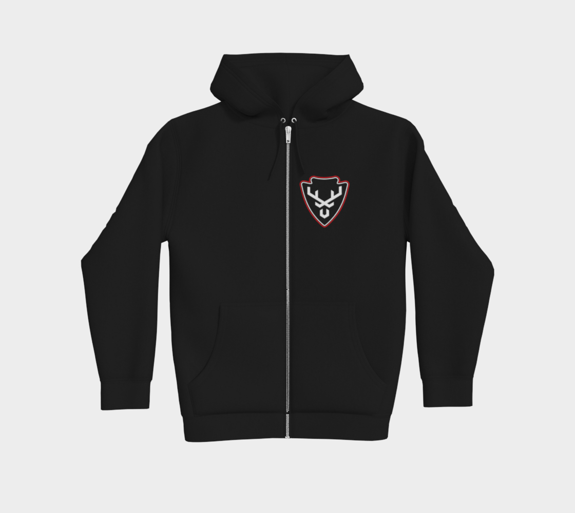 Hoodies zip - Bête de Chasse - noir - 2 côtés