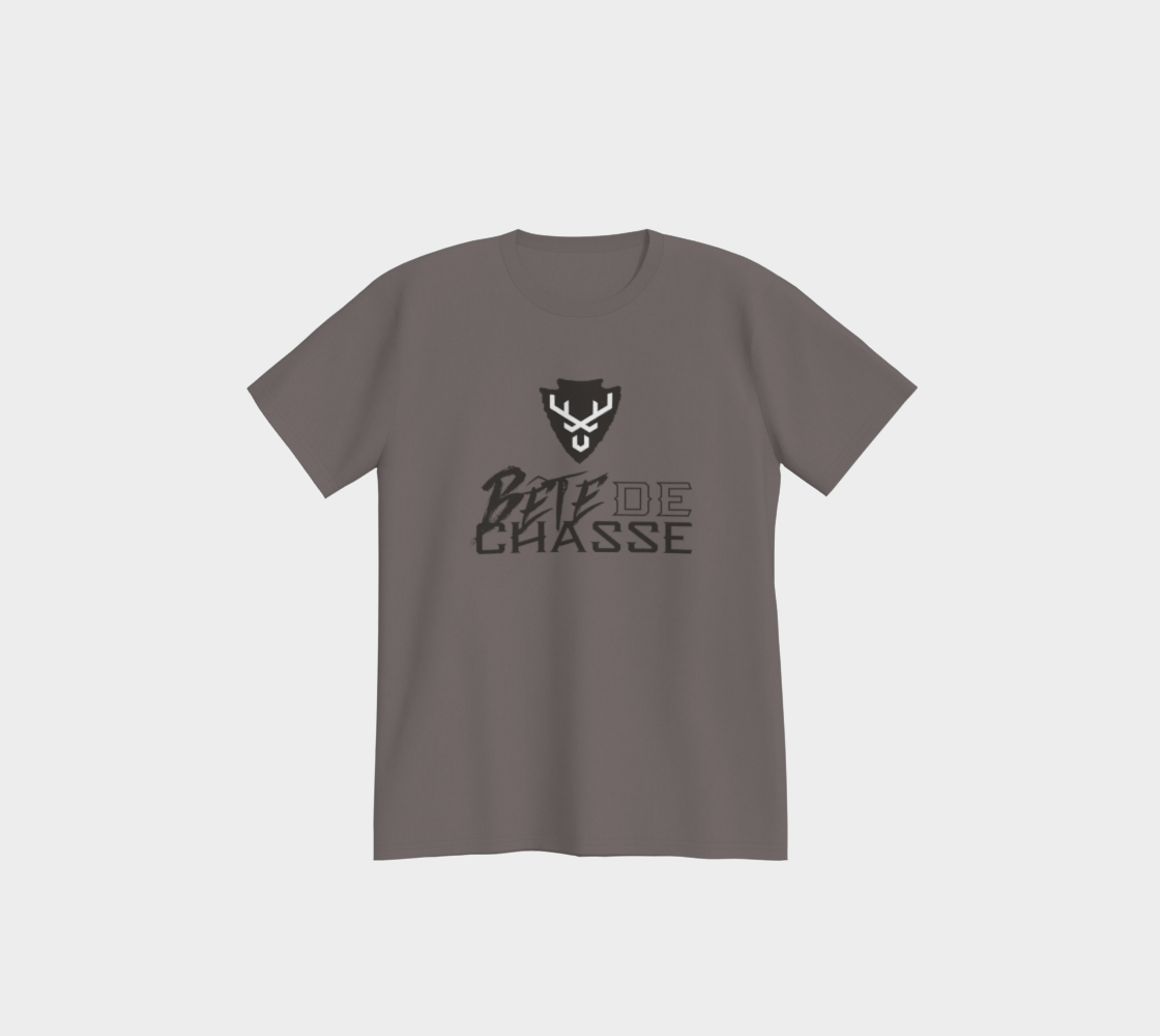 T-shirt - Bête de Chasse - gris- logo noir