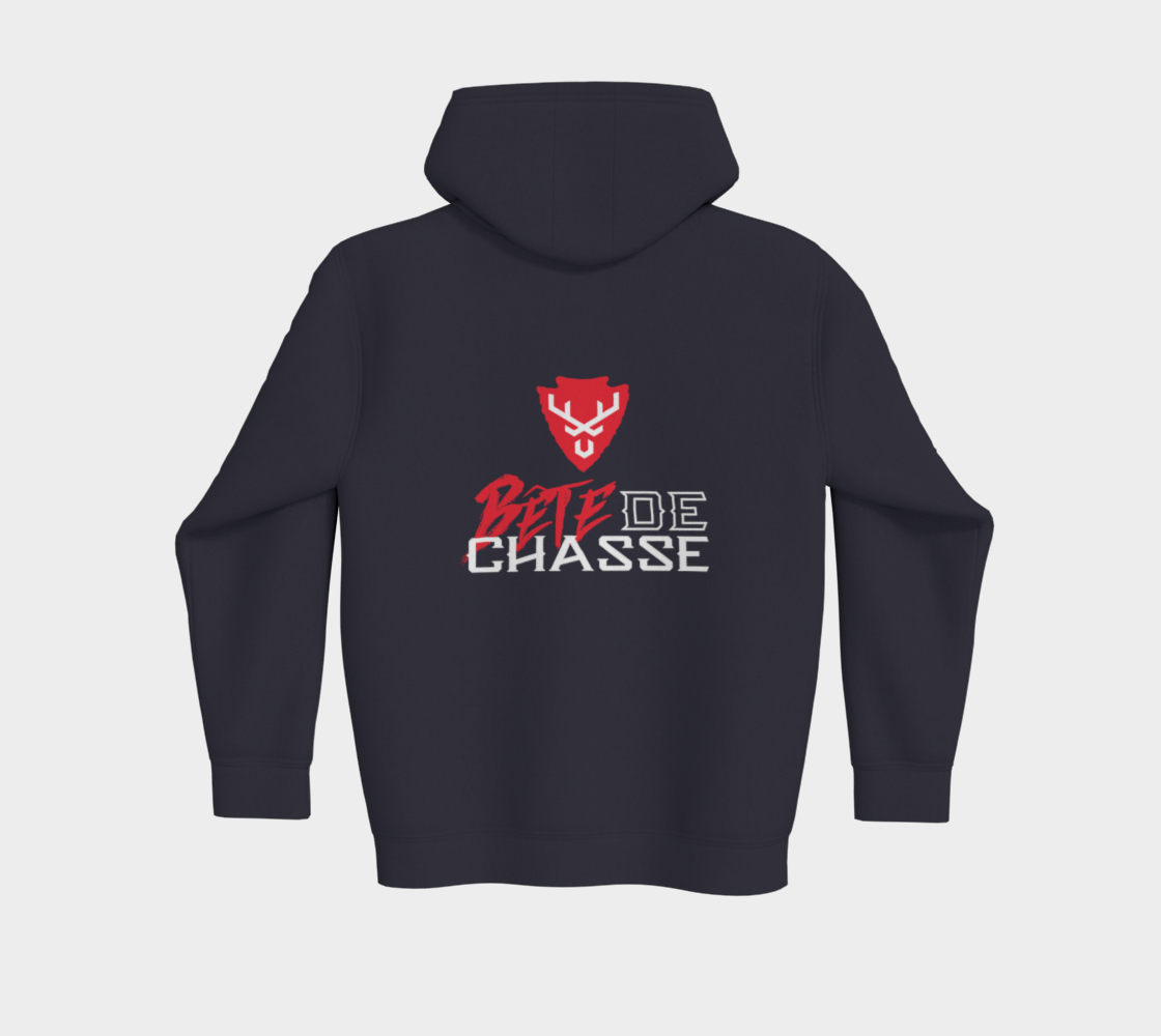 Hoodies zip - Bête de Chasse - bleu marin - 2 côtés