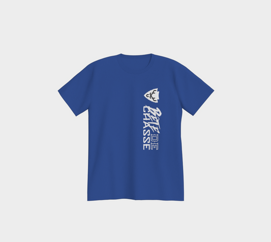 T-shirt - Bête de Chasse  - Style1 - Bleu - logo blanc