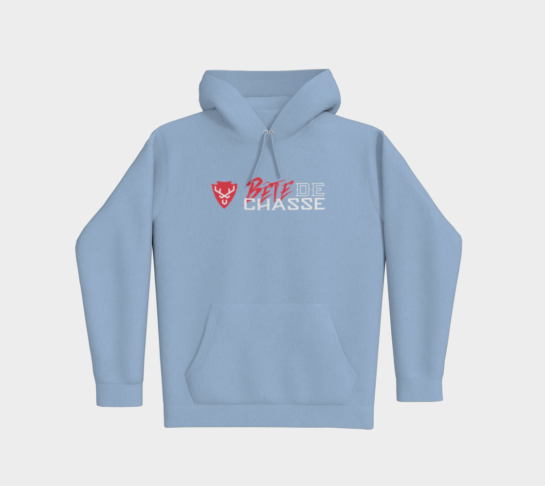 Hoodies - Bête de Chasse - Bleu poudre  - logo RB