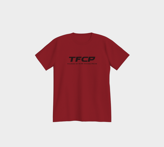 T-Shirt - TFCP Rouge canvas - logo noir