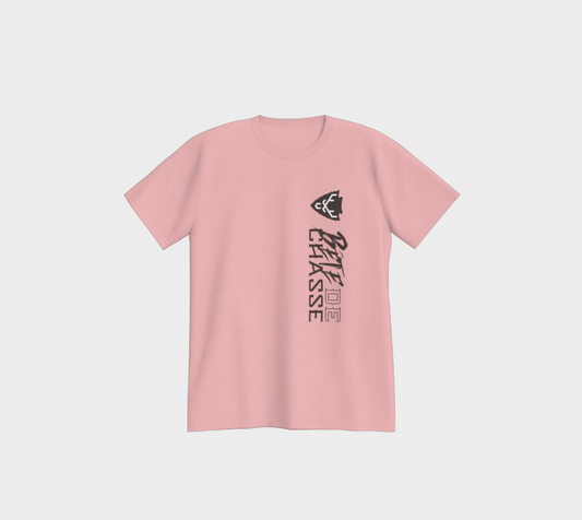 T-shirt - Bête de Chasse  - Style 1 - Rose - Logo N
