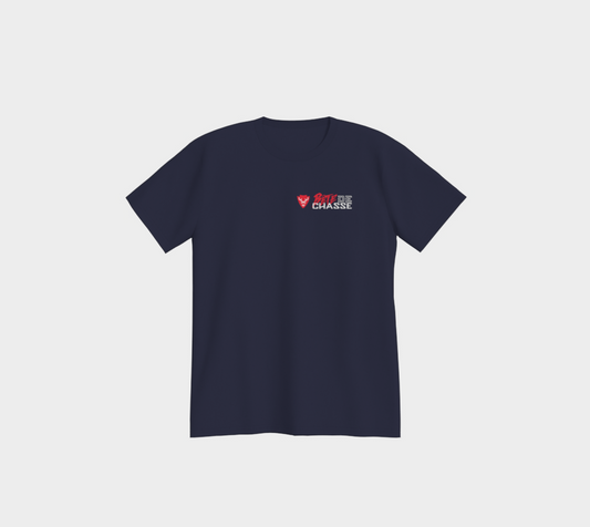T-Shirt - Bête de chasse - 2 côtés - bleu marin - Logo RB