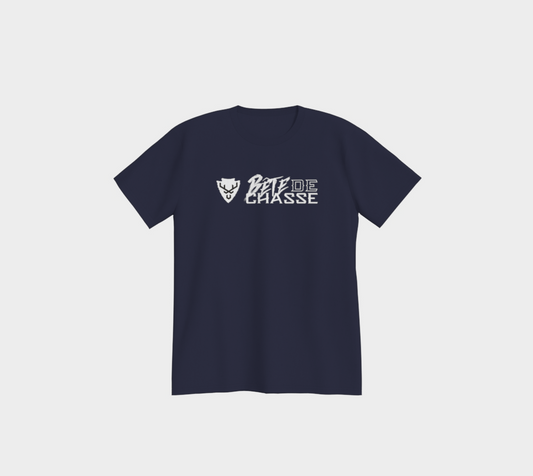 T-shirt - Bête de Chasse - Bleu Marin - Logo blanc