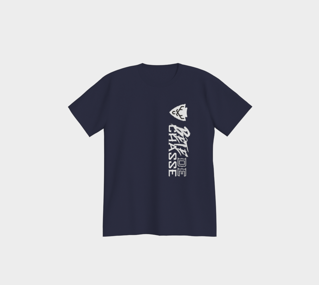 Tshirt - Bête de Chasse  - Style1 - Bleu marin - logo blanc