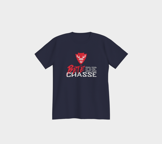 T-shirt - Bête de Chasse - Bleu Marin - logo V RB