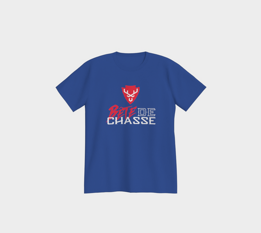 T-shirt - Bête de Chasse - Bleu - logo V RB